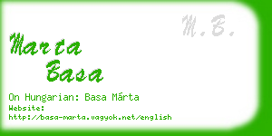 marta basa business card