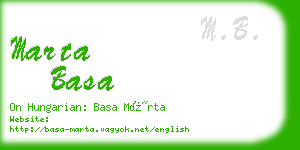 marta basa business card